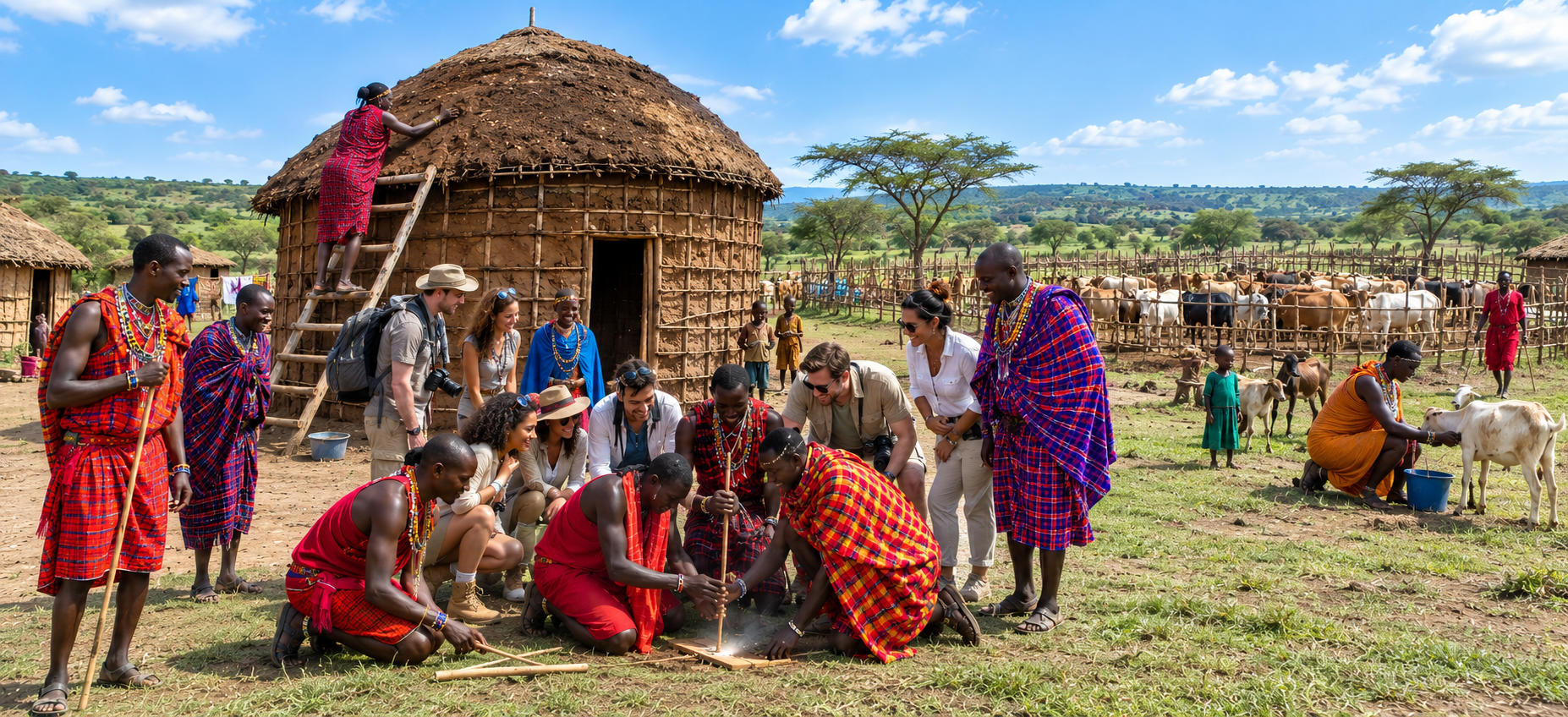 A Maasai Village Scene — Living Cultural Traditions