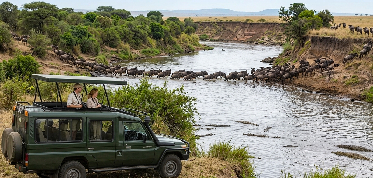 Silverbird Safari Land Cruiser Viewing Mara River Crossings