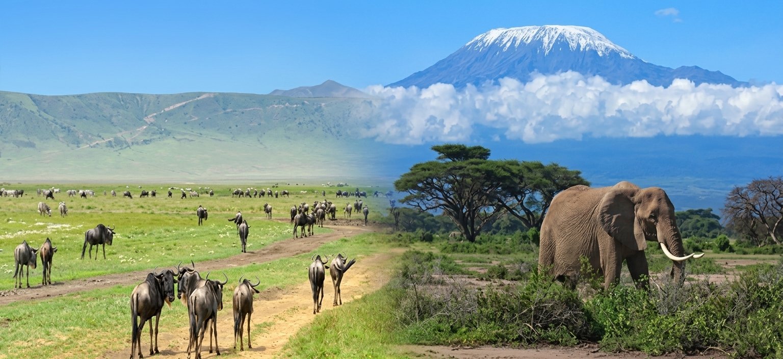 KILIMANJARO, SERENGETI & NGORONGORO CRATER
