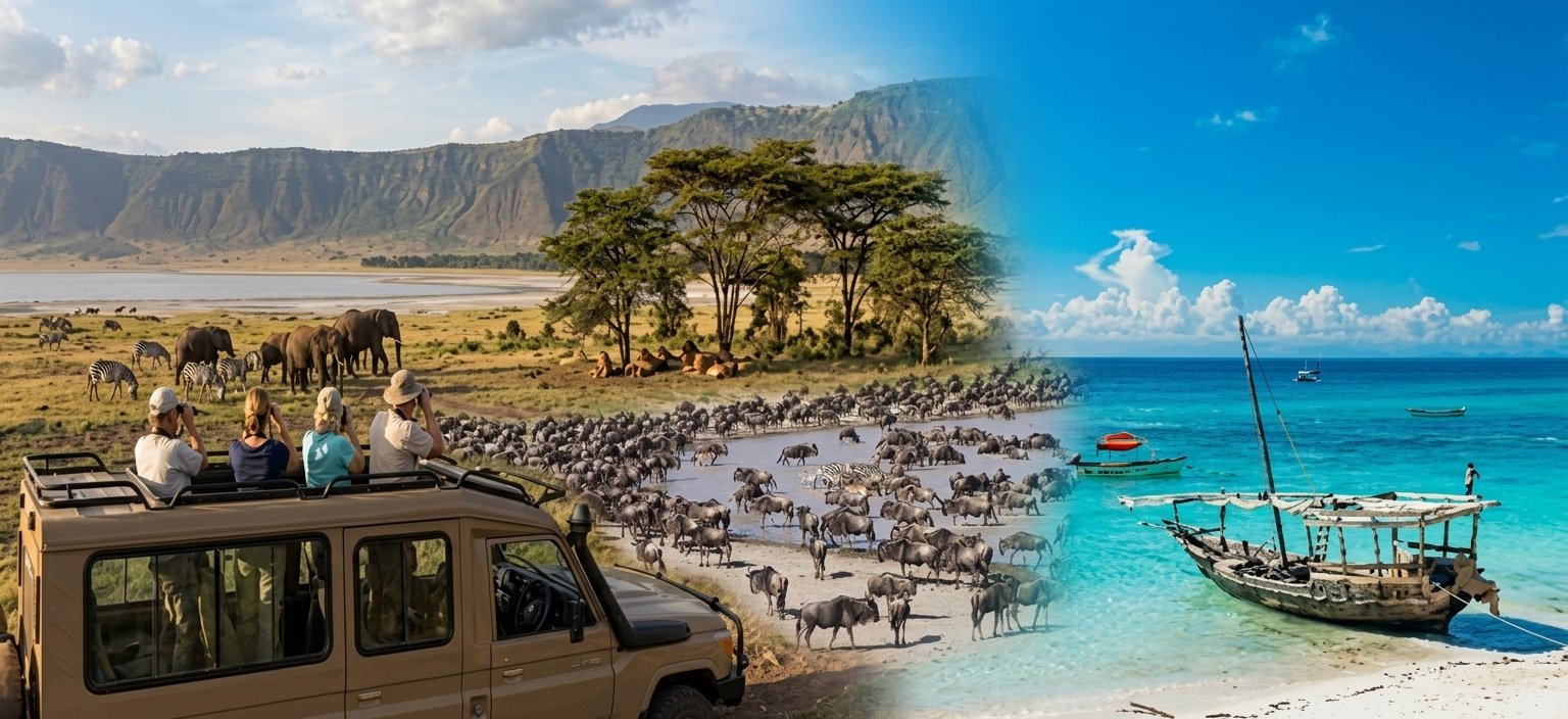 Tanzania Safari & Zanzibar Beach Escape - Northern Circuit Wildlife & Indian Ocean Bliss